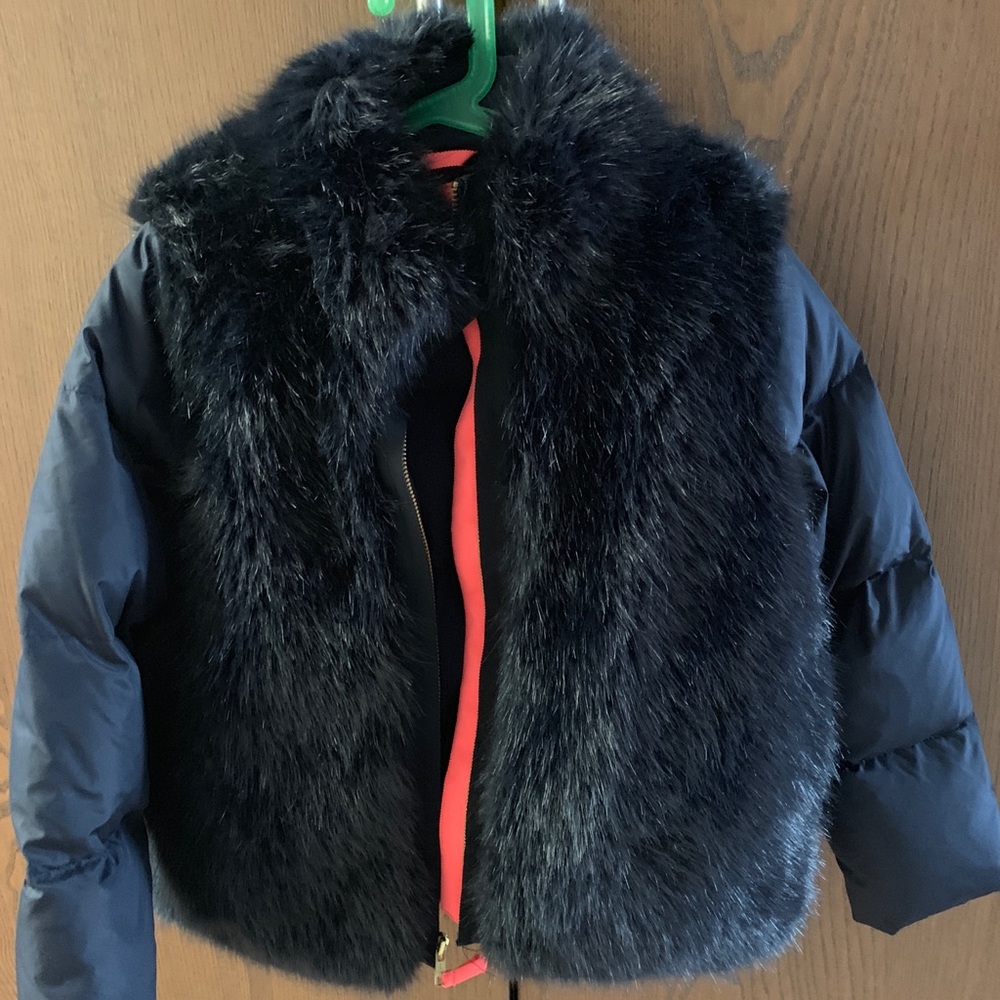 Girls puffer coat with Faux Fur